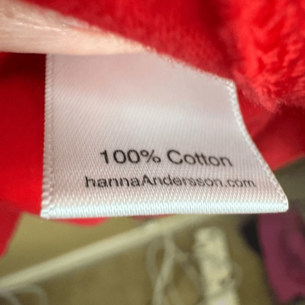 NWOT Hanna Andersson Girls Red‎ Pullover Pocket Dress Decal Size 150CM or US 12 - Picture 4 of 5